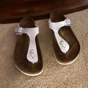 White Birkenstock Gizeh